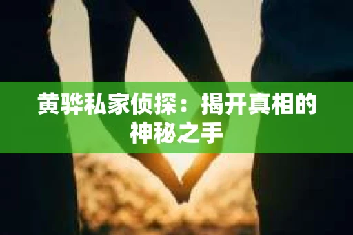 黄骅私家侦探：揭开真相的神秘之手