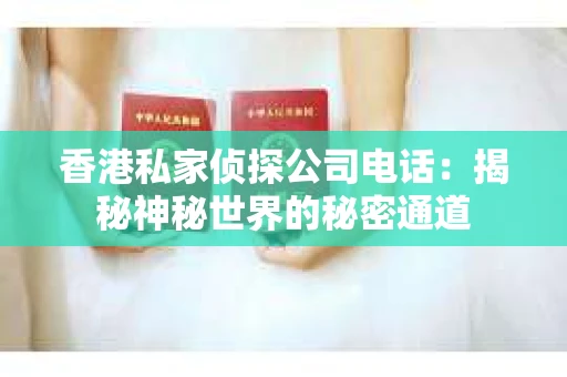 香港私家侦探公司电话：揭秘神秘世界的秘密通道