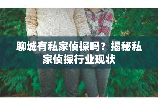 聊城有私家侦探吗？揭秘私家侦探行业现状