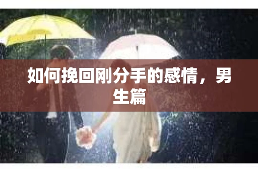 如何挽回刚分手的感情，男生篇
