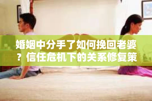 婚姻中分手了如何挽回老婆？信任危机下的关系修复策略